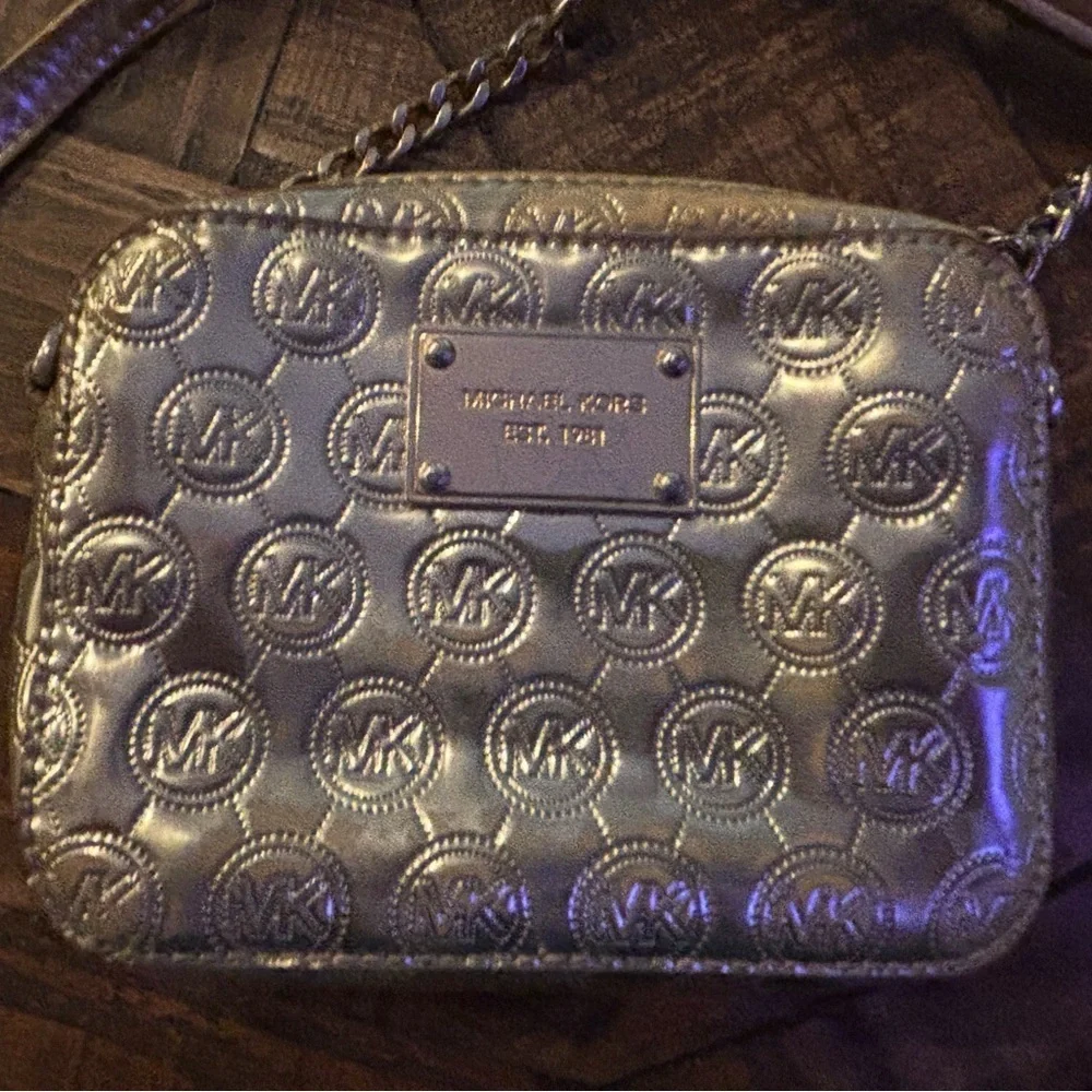 Michael Kors Gold  Crossbody Bag with Ornate Design.Great Condition!
